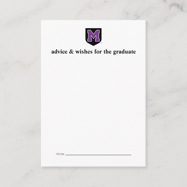 University of Mount Union Graduation Note Card (Front)