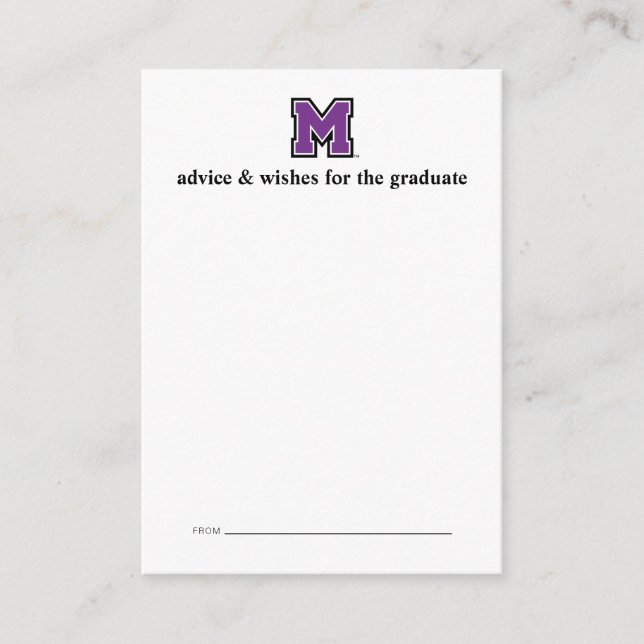 University of Mount Union Graduation Note Card (Front)