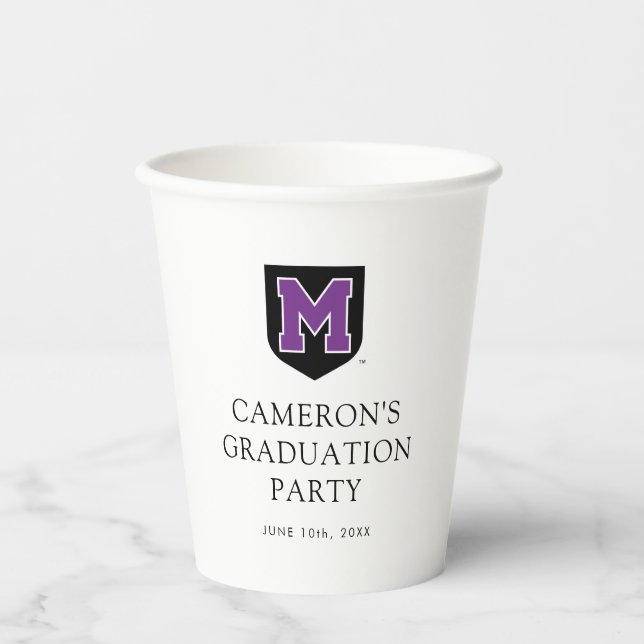 University of Mount Union Graduation Paper Cups (Front)