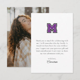 University of Mount Union Graduation Thank You Card