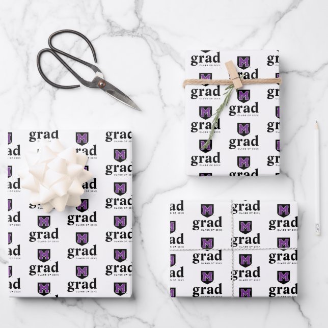 University of Mount Union Graduation Wrapping Paper Sheets (Front)