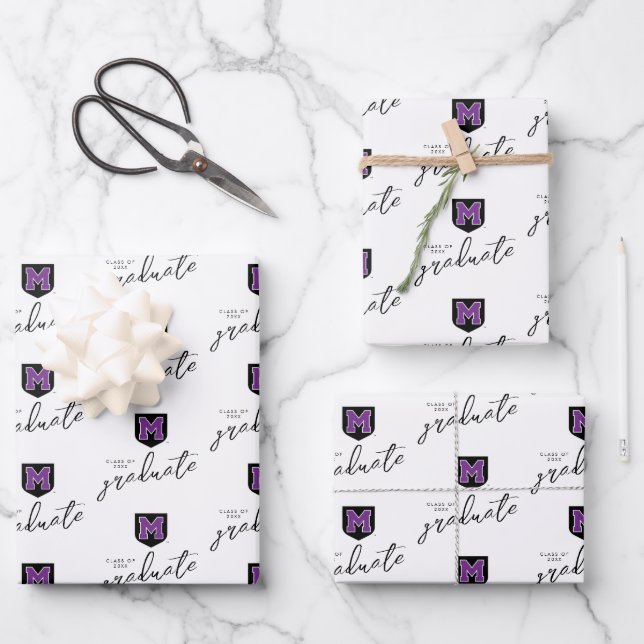 University of Mount Union Graduation Wrapping Paper Sheets (Front)
