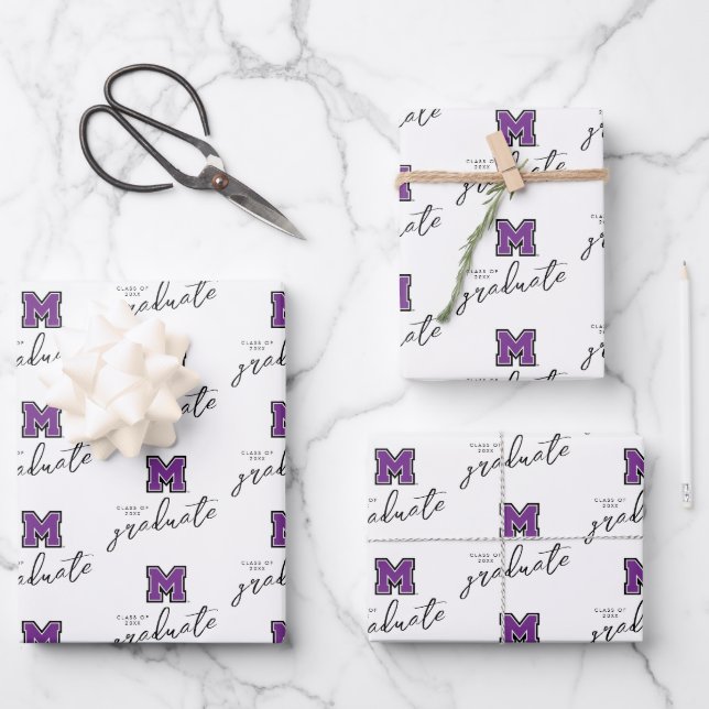 University of Mount Union Graduation Wrapping Paper Sheets (Front)