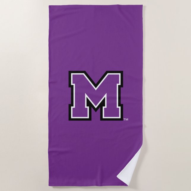 University of Mount Union M Beach Towel (Front)
