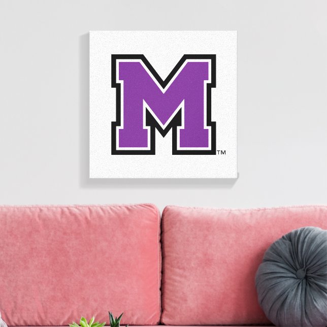 University of Mount Union M Canvas Print (Insitu(LivingRoom))