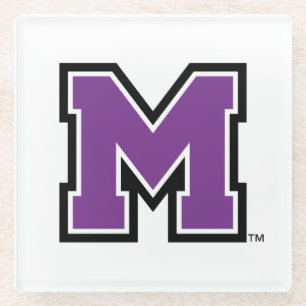 University of Mount Union M Glass Coaster