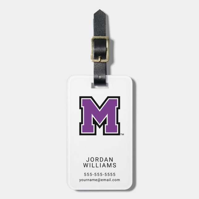 University of Mount Union M Luggage Tag (Front Vertical)