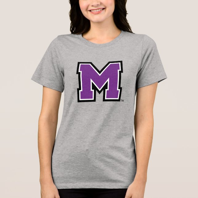 University of Mount Union M Tri-Blend Shirt (Front)