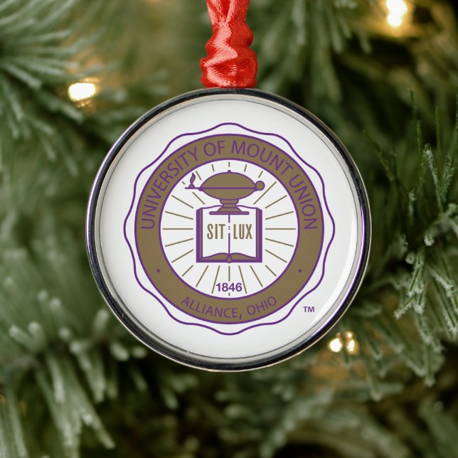 University of Mount Union Seal Metal Ornament (Tree)