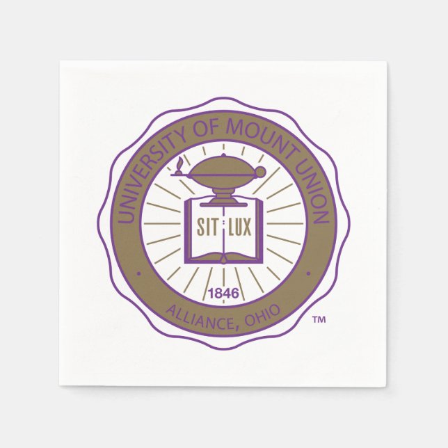 University of Mount Union Seal Napkins (Front)