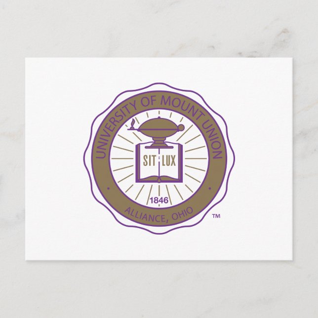 University of Mount Union Seal Postcard (Front)