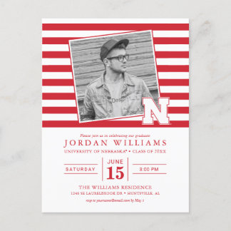 University of Nebraska Graduate Announcement Postcard