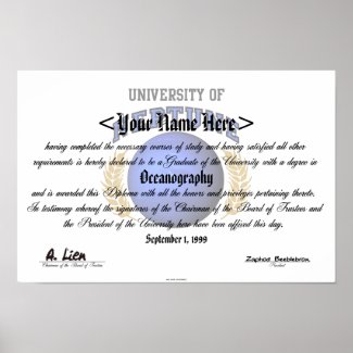 University Of Neptune Diploma