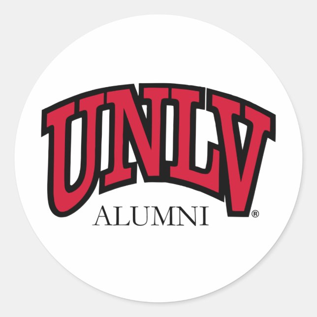 University of Nevada Alumni Classic Round Sticker (Front)