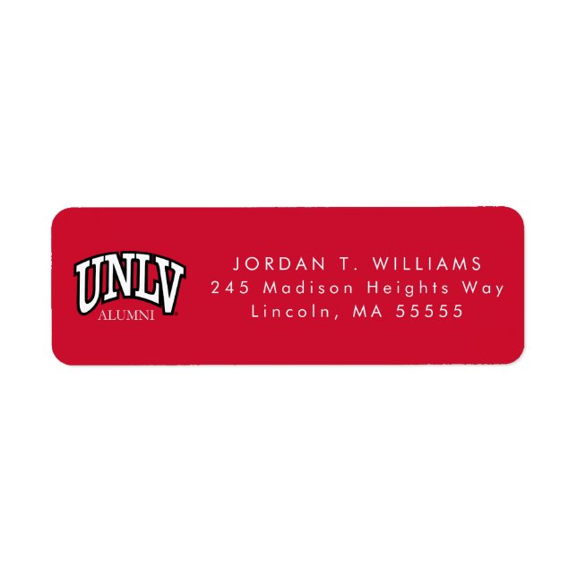 University of Nevada Alumni Label (Front)