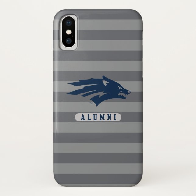 University of Nevada Alumni Stripes Case-Mate iPhone Case (Back)