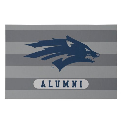 University of Nevada Alumni Stripes Faux Canvas Print