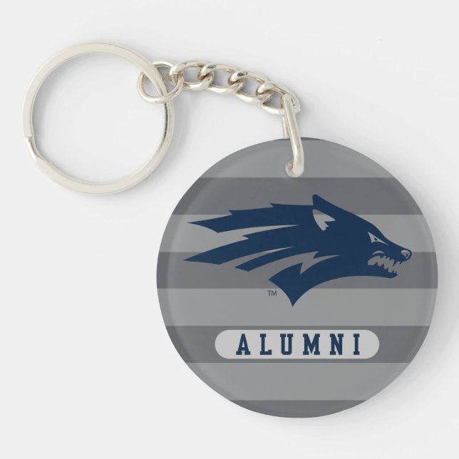 University of Nevada Alumni Stripes Keychain (Front)