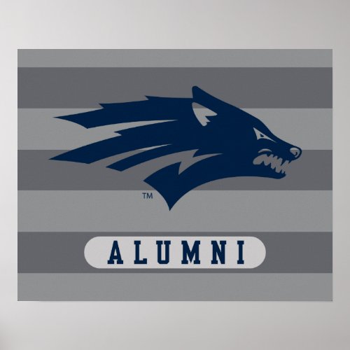 University of Nevada Alumni Stripes Poster