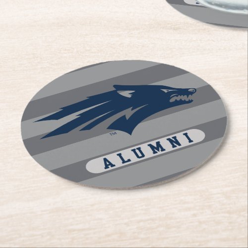 University of Nevada Alumni Stripes Round Paper Coaster