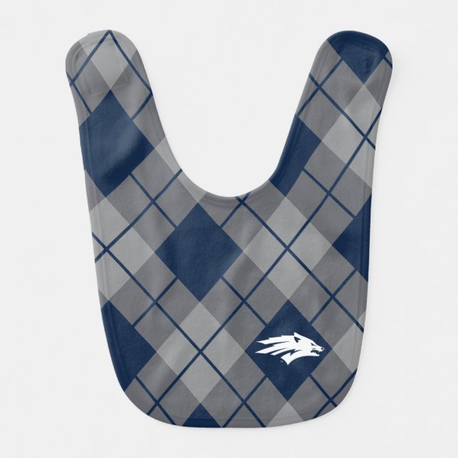 University of Nevada Argyle Baby Bib (Front)