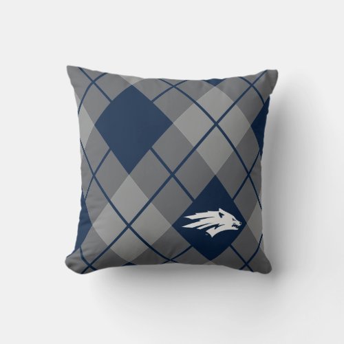 University of Nevada Argyle Throw Pillow