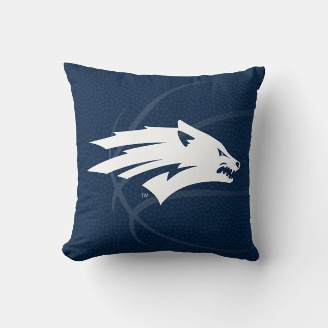 University of Nevada Basketball Throw Pillow (Front)
