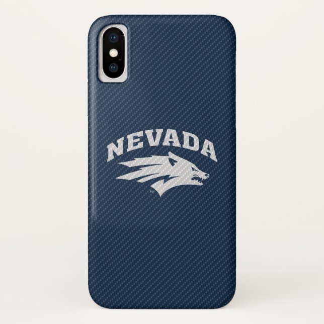University of Nevada Carbon Fiber Pattern Case-Mate iPhone Case (Back)
