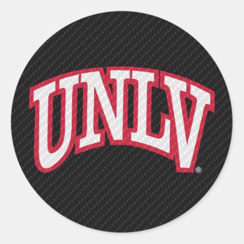 University of Nevada Carbon Fiber Pattern Classic Round Sticker