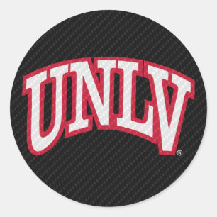 University of Nevada Carbon Fiber Pattern Classic Round Sticker