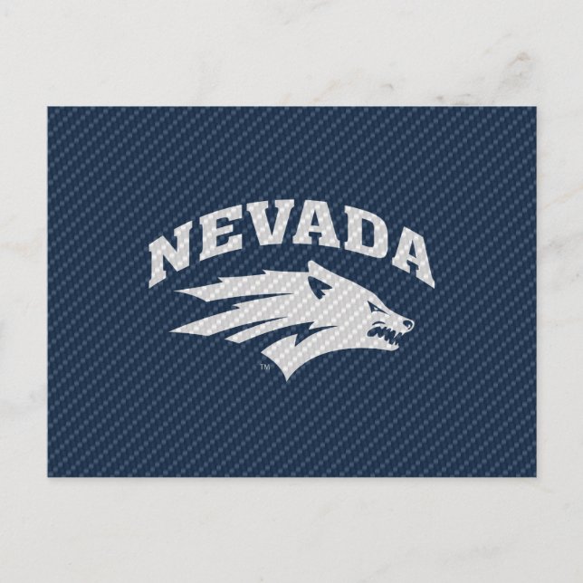 University of Nevada Carbon Fiber Pattern Invitation Postcard (Front)