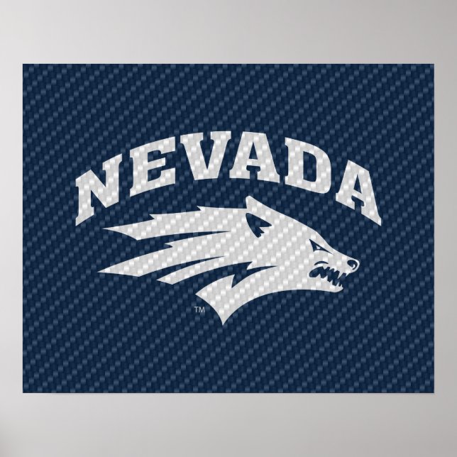 University of Nevada Carbon Fiber Pattern Poster (Front)