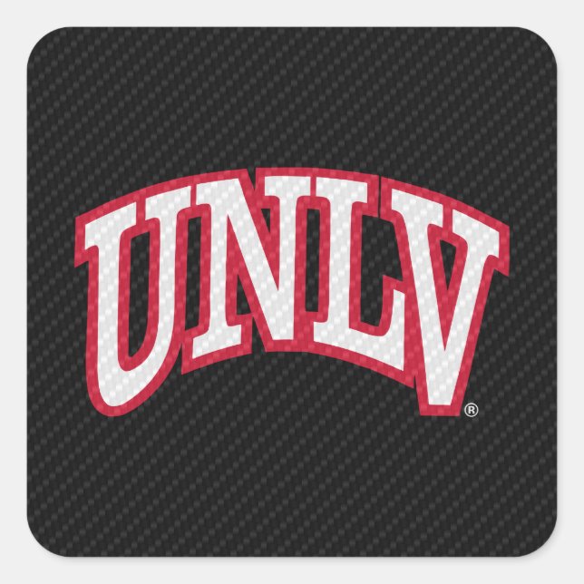 University of Nevada Carbon Fiber Pattern Square Sticker (Front)