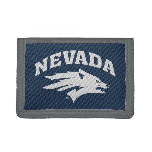 University of Nevada Carbon Fiber Pattern Trifold Wallet