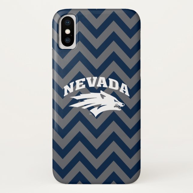 University of Nevada Chevron Pattern Case-Mate iPhone Case (Back)
