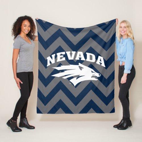 University of Nevada Chevron Pattern Fleece Blanket