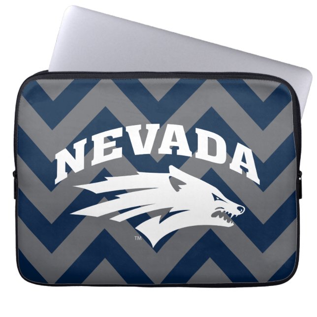 University of Nevada Chevron Pattern Laptop Sleeve (Front)