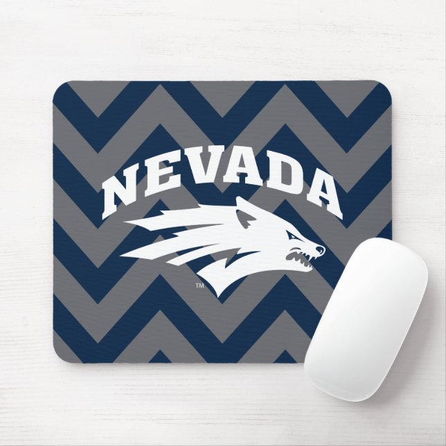 University of Nevada Chevron Pattern Mouse Pad (With Mouse)