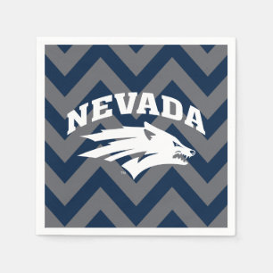 University of Nevada Chevron Pattern Napkins