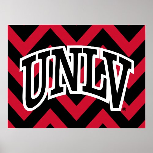 University of Nevada Chevron Pattern Poster