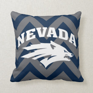 University of Nevada Chevron Pattern Throw Pillow