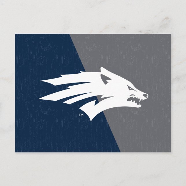 University of Nevada Color Block Distressed Invitation Postcard (Front)