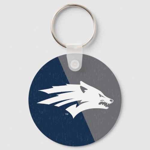 University of Nevada Color Block Distressed Keychain