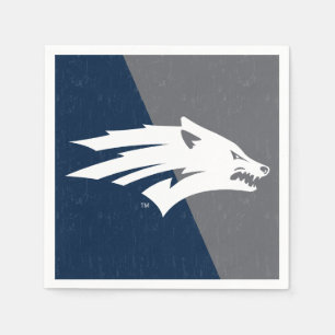 University of Nevada Color Block Distressed Napkins