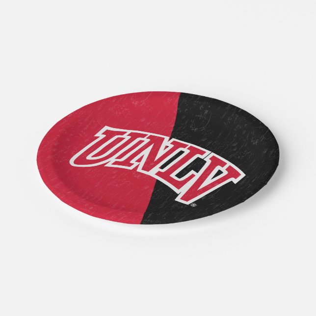 University of Nevada Color Block Distressed Paper Plates (Angled)