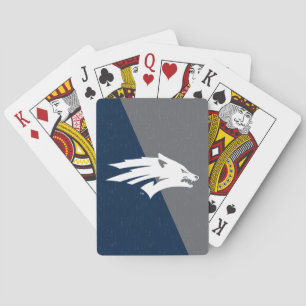 University of Nevada Color Block Distressed Poker Cards