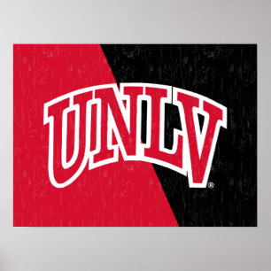 University of Nevada Color Block Distressed Poster