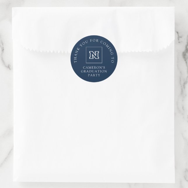 University of Nevada Graduation Classic Round Sticker (Bag)