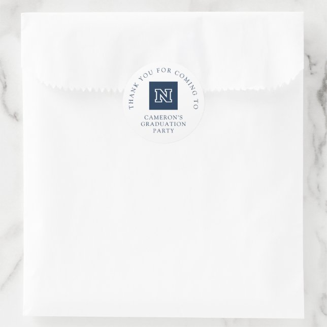 University of Nevada Graduation Classic Round Sticker (Bag)