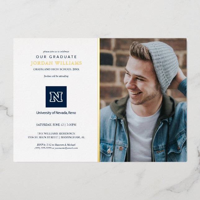 University of Nevada Graduation Foil Invitation (Front)